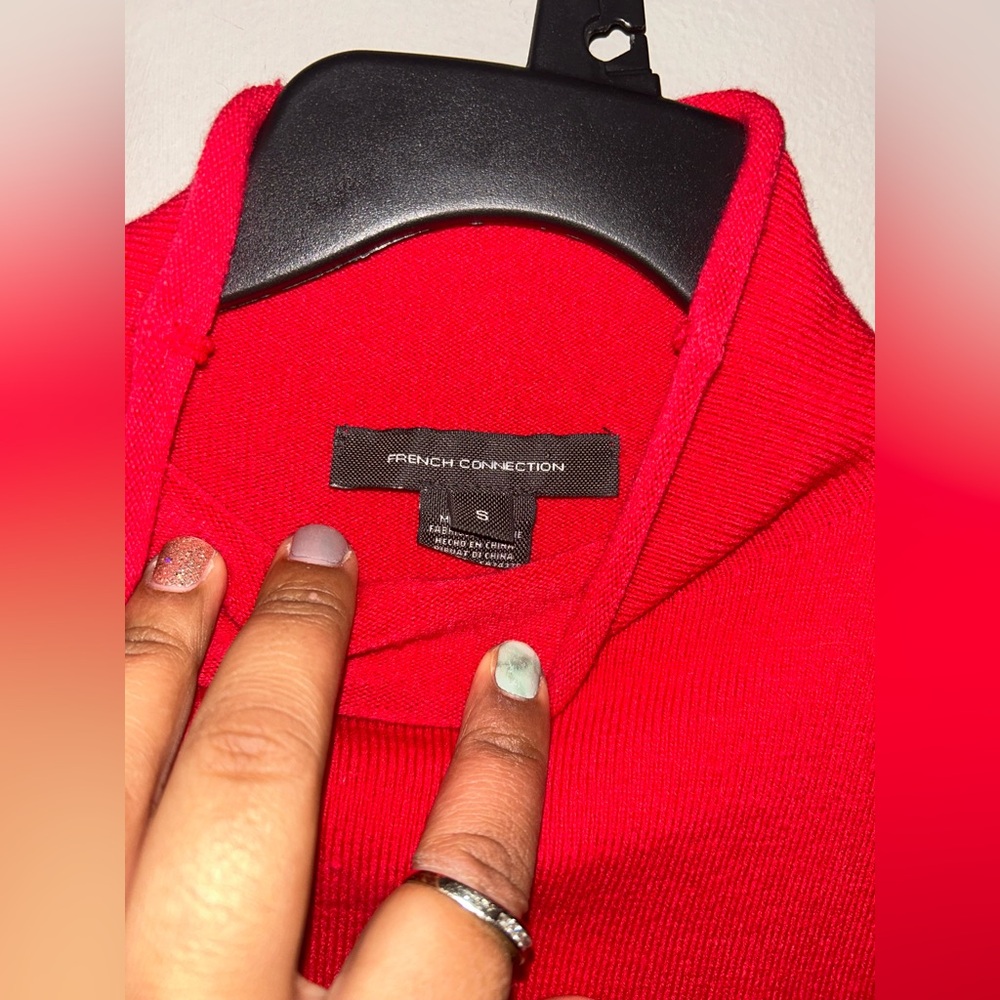 French Connection Sweater - red soft roll neck long sleeve - Picture 4 of 10